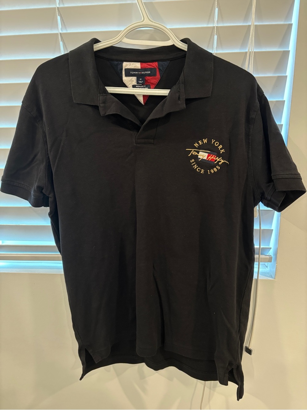 Tommy Hilfiger Black Polo with Small Embroidered Logo